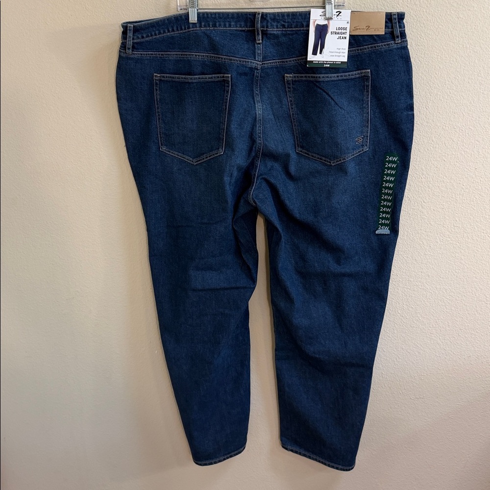 NWT Size 24W, Seven7 Loose Straight Jean - Picture 4 of 7